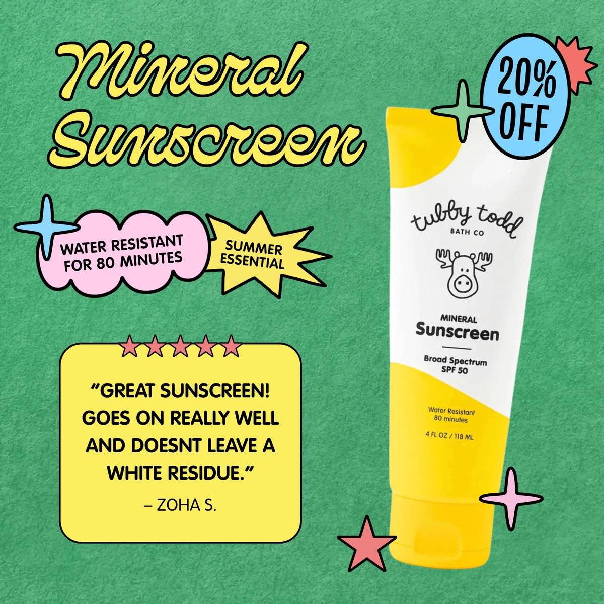 Mineral Sunscreen SPF 50 | 4oz